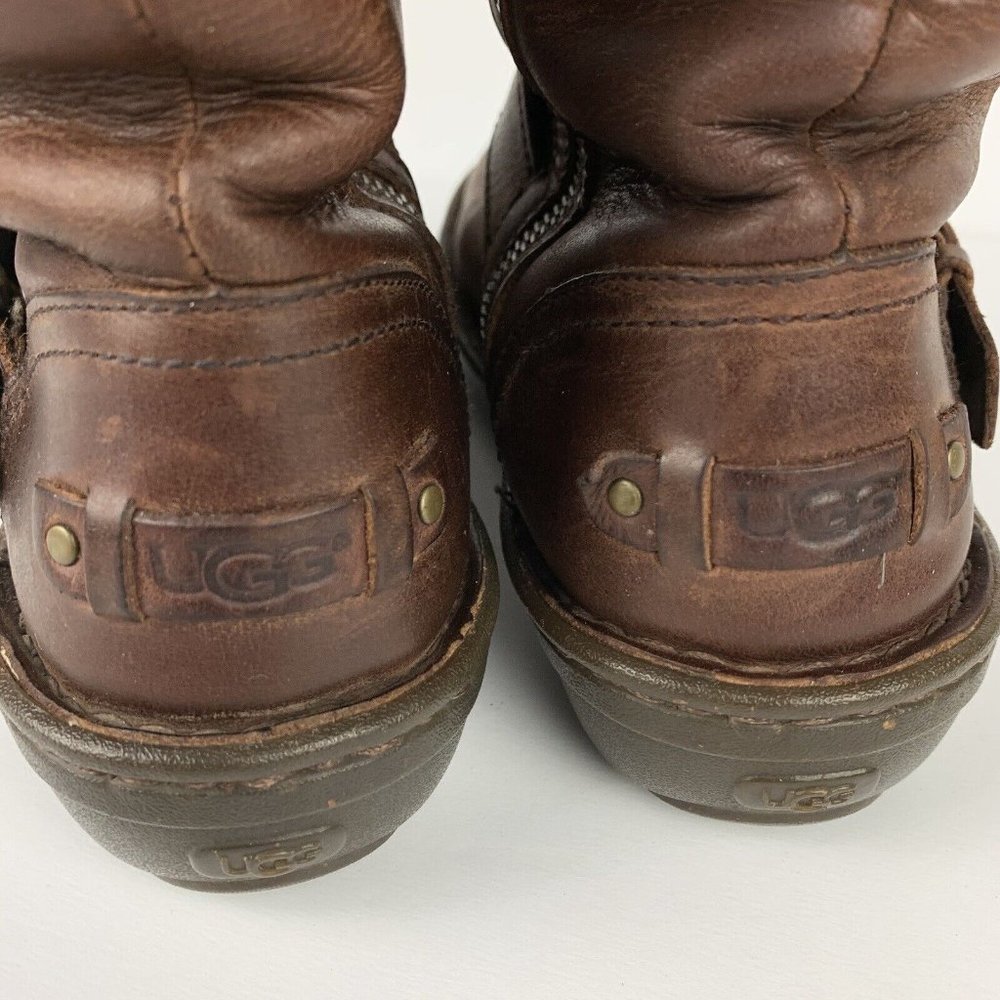 Ugg Brown Leather Knee-High Boots - Picture 7 of 16